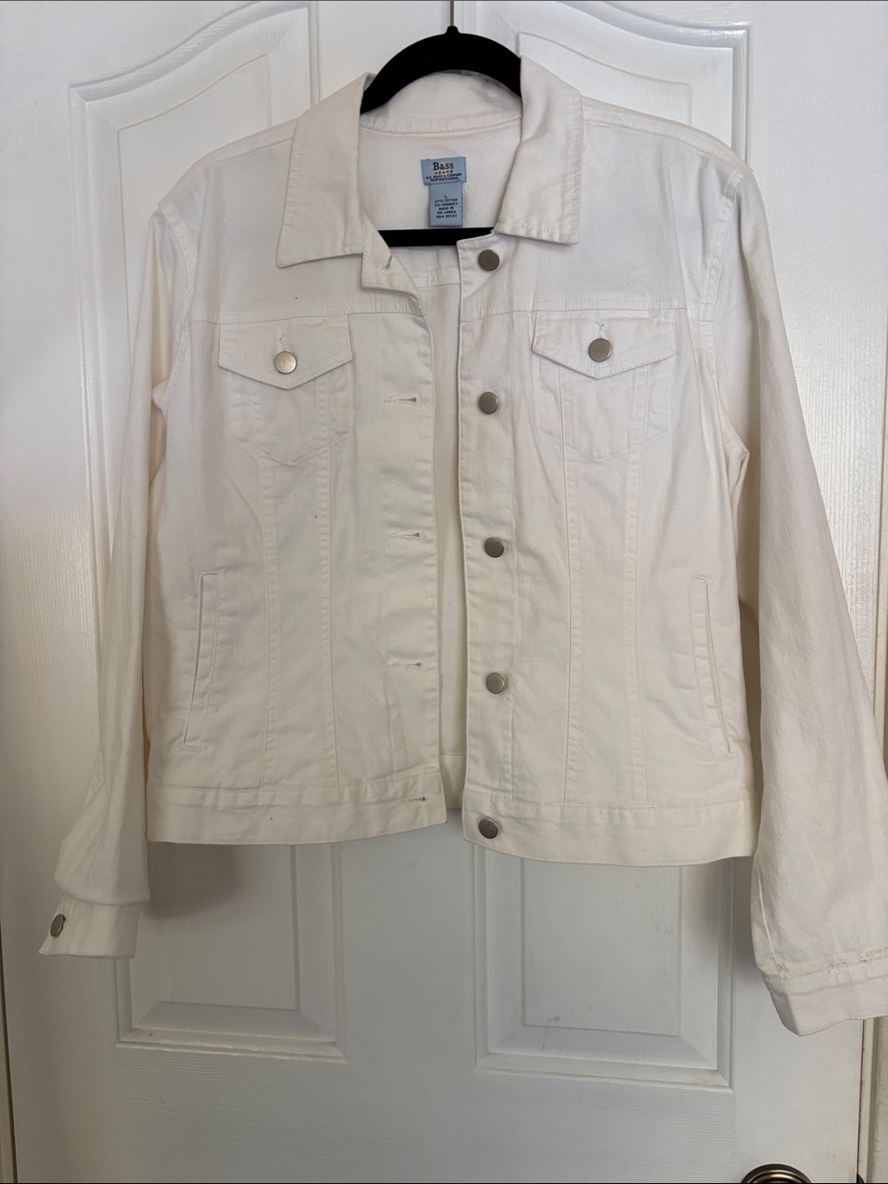 Bass White Denim Button-Front Jean Jacket